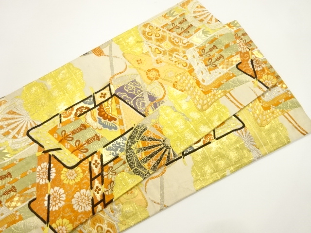  大正ロマン　御所車に松梅模様刺繍五つ紋花嫁衣装振袖2枚重ね・丸帯セット